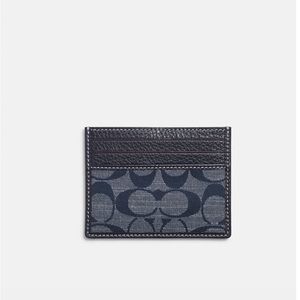 💫NWT Slim Id Card Case In Signature Chambray